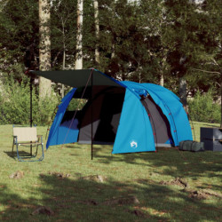 Campingzelt 4 Personen Blau Verdunkelungsstoff Wasserdicht