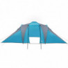 Campingzelt 6 Personen Blau Verdunkelungsstoff Wasserfest
