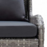 Garten-Ecksofa Smeralda 2-tlg. Poly Rattan Grau