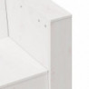 Gartensofa 3-Sitzer Weiß 189x60x62 cm Massivholz Kiefer