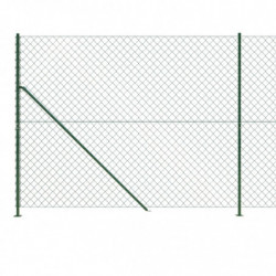 Maschendrahtzaun mit Bodenflansch Grün 1,6x25 m