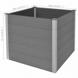 Garten-Hochbeet Tenea WPC 100x100x91 cm Grau