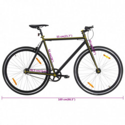 Fahrrad mit Festem Gang Schwarz 700c 51 cm