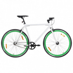 Fahrrad mit Festem Gang Weiß und Grün 700c 51 cm