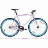 Fahrrad mit Festem Gang Weiß und Blau 700c 51 cm