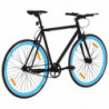 Fahrrad mit Festem Gang Schwarz und Blau 700c 59 cm