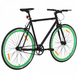 Fahrrad mit Festem Gang Schwarz und Grün 700c 55 cm