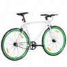 Fahrrad mit Festem Gang Weiß und Grün 700c 55 cm