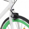Fahrrad mit Festem Gang Weiß und Grün 700c 55 cm