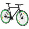 Fahrrad mit Festem Gang Schwarz und Grün 700c 59 cm