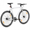 Fahrrad mit Festem Gang Weiß und Schwarz 700c 55 cm