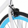 Fahrrad mit Festem Gang Weiß und Blau 700c 59 cm