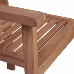 Gartenstühle 4 Stk. mit Blauen Kissen Massivholz Teak