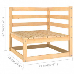 4-tlg. Garten-Lounge-Set Geraldine mit Kissen Kiefer Massivholz