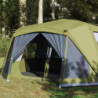 Campingzelt 10 Personen Grün Verdunkelungsstoff Wasserfest