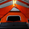 Campingzelt Hellgrau und Orange Verdunkelungsstoff LED