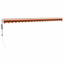 Elektrische Markise mit Kurbel Orange und Braun 5x3 m