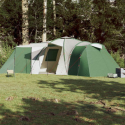 Campingzelt 12 Personen Grün Verdunkelungsstoff Wasserfest
