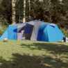 Campingzelt 12 Personen Blau Verdunkelungsstoff Wasserfest