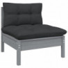 4-tlg. Garten-Lounge-Set Gerhard mit Anthrazit Kissen Kiefernholz