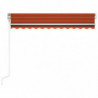 Automatische Markise mit LED Windsensor 300x250 cm Orange/Braun