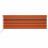 Markise Manuell Einziehbar mit Rollo 5x3 m Orange & Braun