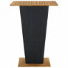 5-tlg. Gartenbar-Set Janis mit Kissen Poly Rattan Schwarz