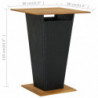 5-tlg. Gartenbar-Set Janis mit Kissen Poly Rattan Schwarz