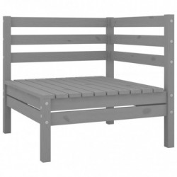 8-tlg. Garten-Lounge-Set Petrona Grau Massivholz Kiefer