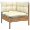 4-tlg. Garten-Lounge-Set Gero mit Kissen Honigbraun Kiefernholz