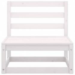 8-tlg. Garten-Lounge-Set Pharrell Weiß Kiefer Massivholz