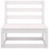 8-tlg. Garten-Lounge-Set Pharrell Weiß Kiefer Massivholz