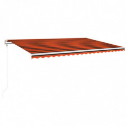 Markise Automatisch Einziehbar 500x350 cm Orange und Braun