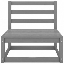 8-tlg. Garten-Lounge-Set Pherenike Grau Kiefer Massivholz