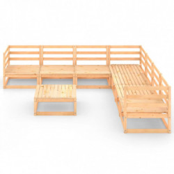 8-tlg. Garten-Lounge-Set Phileas Massivholz Kiefer
