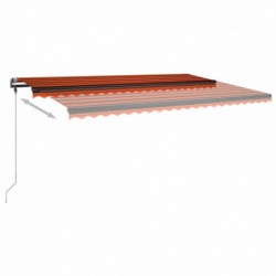 Standmarkise Manuell Einziehbar 500x300 cm Orange/Braun