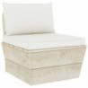 Garten-Palettensofa Ualani 3-Sitzer mit Kissen Fichtenholz