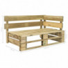 4-tlg. Paletten-Lounge-Set mit Kissen Grün Kiefer Imprägniert