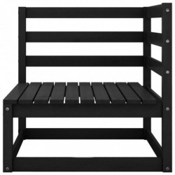 6-tlg. Garten-Lounge-Set Makani Schwarz Massivholz Kiefer