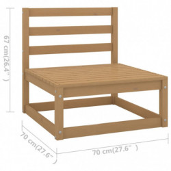 4-Sitzer-Gartensofa Esad mit Kissen Kiefer Massivholz