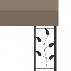 Wand-Pavillon Yamuna 4x3x2,5 m Taupe