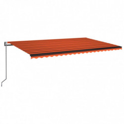 Automatische Markise mit LED & Windsensor 500x350 Orange/Braun