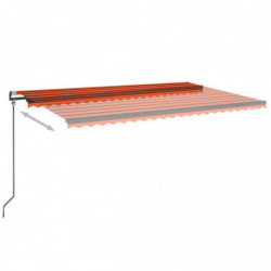 Automatische Markise mit LED & Windsensor 500x350 Orange/Braun