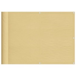 Balkonsichtschutz Sandfarben 75x400 cm 100 % Polyester-Oxford