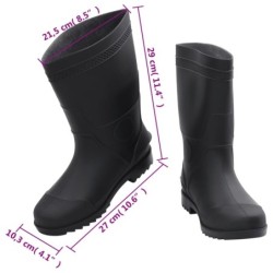 Gummistiefel Schwarz Größe 42 PVC