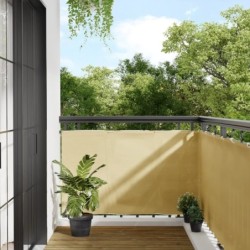 Balkon-Sichtschutz Sandfarben 90x600 cm 100% Polyester-Oxford