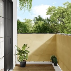 Balkon-Sichtschutz Sandfarben 120x600 cm 100% Polyester-Oxford