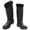 Gummistiefel mit Herausnehmbarem Innenfutter Schwarz Gr. 46 PVC