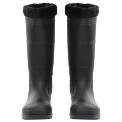 Gummistiefel mit Herausnehmbarem Innenfutter Schwarz Gr. 46 PVC