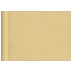 Balkonsichtschutz Sandfarben 75x1000 cm 100 % Polyester-Oxford